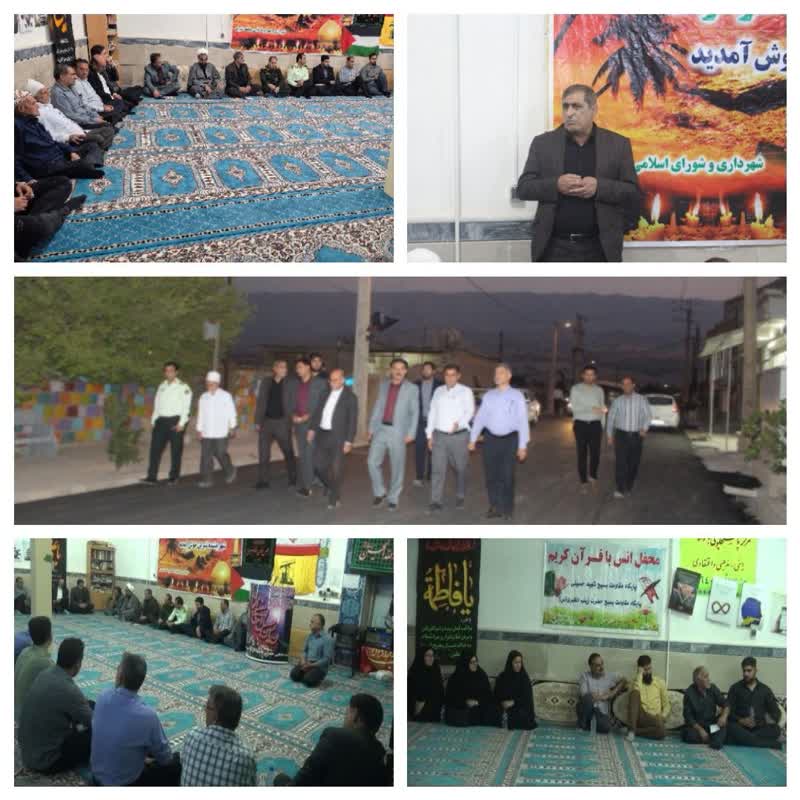 بازدید میدانی فرماندار بدره از شهر چشمه‌شیرین