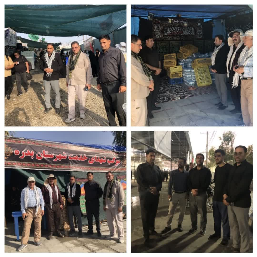 مشارکت شهرداری چشمه شیرین در خدمت رسانی به زائران  حسینی در شهر مهران